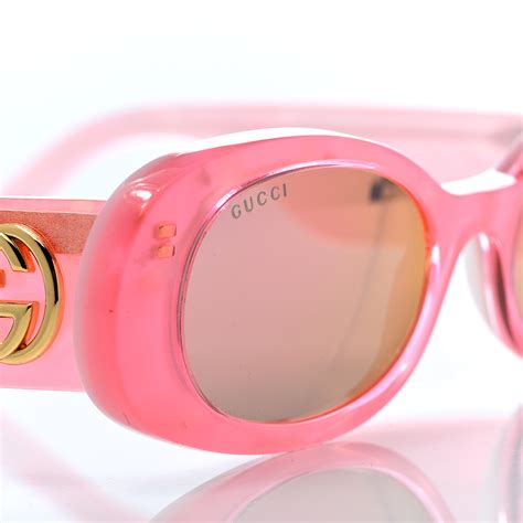 pink acetate gucci oval sunglasses|gucci polarized sunglasses men's.